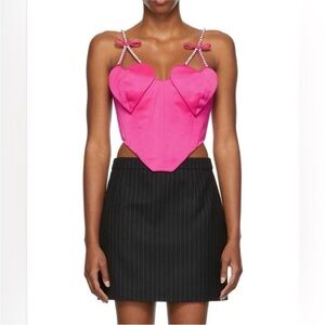 Area Pink Heart-Shaped Women's Top, US2